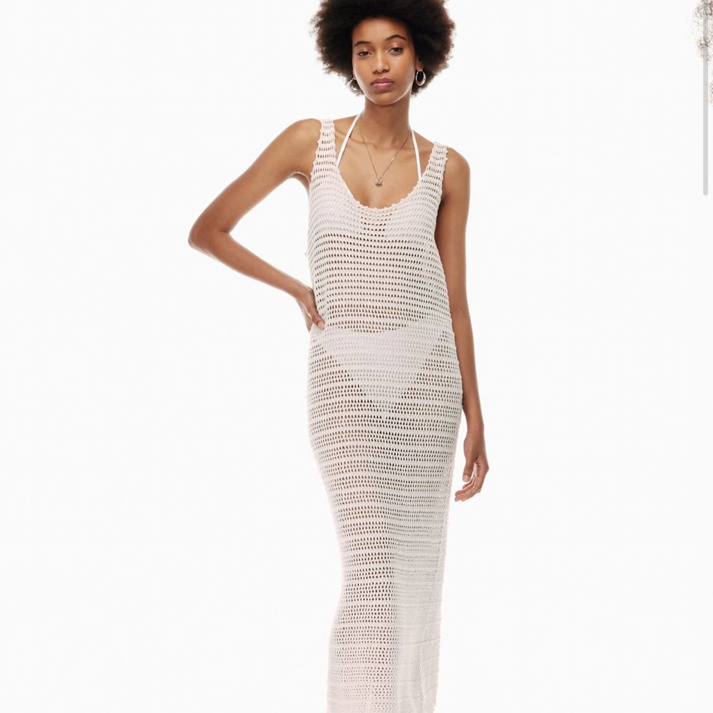 Wilfred Cream Midi Dress Small